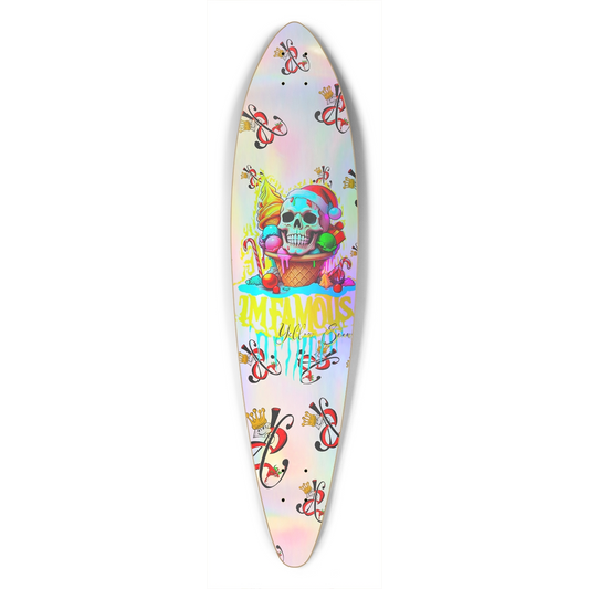 Imfamous Christmas Yellow Snow Pintail Longboard